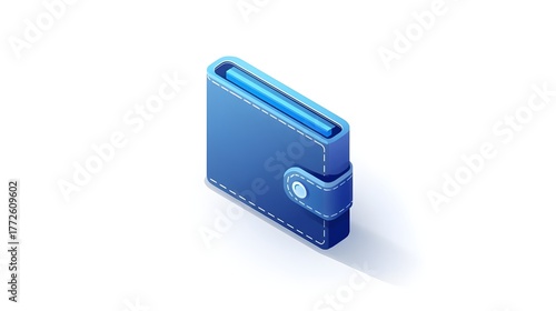  Digital Wallet Icon  Isolated on White Background
