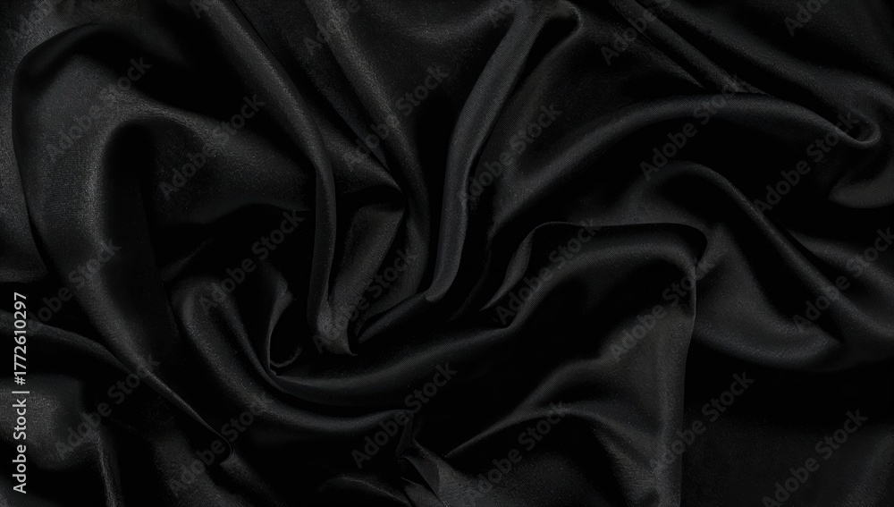 Obraz premium Black satin texture with silk backdrop