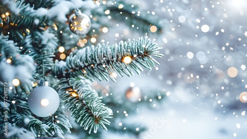 Frosted Evergreen Branch