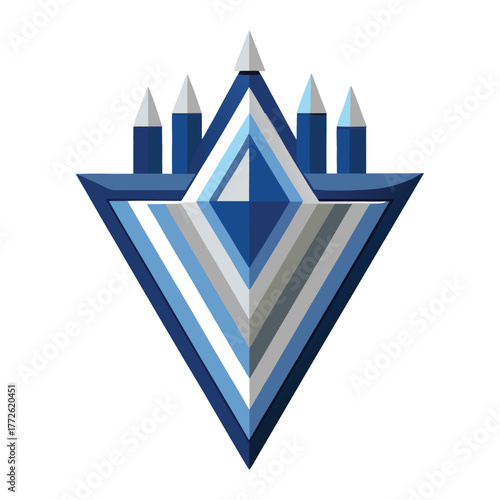 Blue Star of David icon vector illustration design symbol shape sign web logo