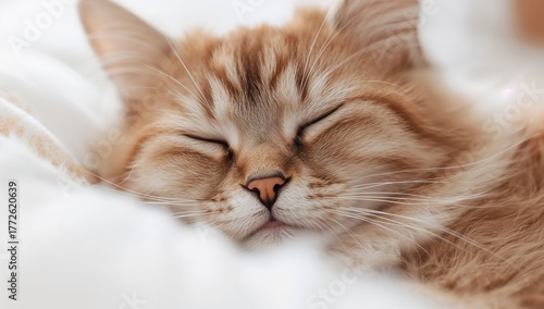 Wallpaper Mural Sleeping feline in soft focus close-up Torontodigital.ca