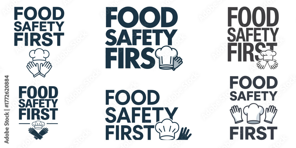 Obraz premium Essential food safety first graphics for restaurants and kitchens ensuring hygiene and compliance