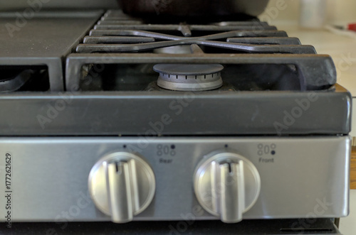 Two-burner Kitchen Stove And Boiling Pot Combination Setup.