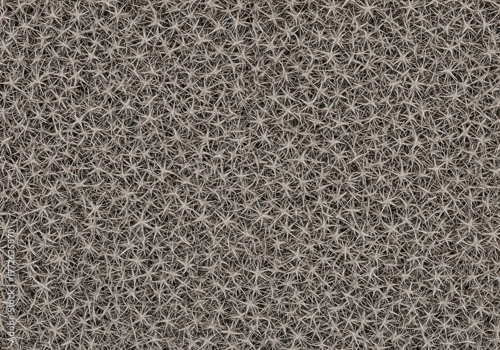Fototapeta premium Complex macro of an abstract gray thorny network creating a seamless pattern for a background