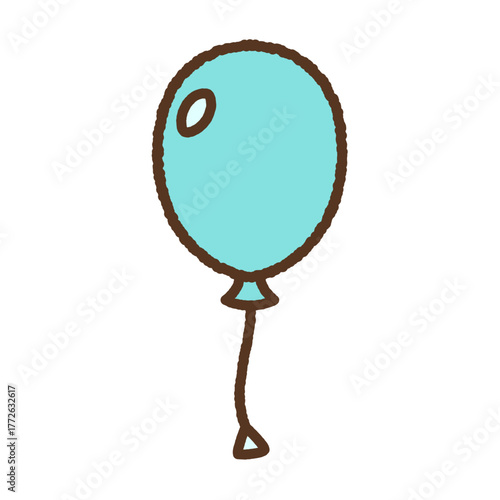 手書き風のシンプルアイコンイラスト　風船