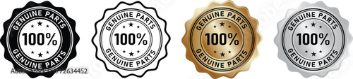 Genuine parts seals authentic quality guarantee icon