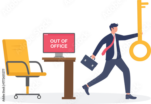 illustration of resigning from an office or company with strong problem-solving skills
