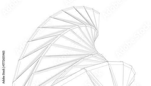 abstract buildings, architectural drawing 3d