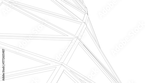 abstract buildings, architectural drawing 3d