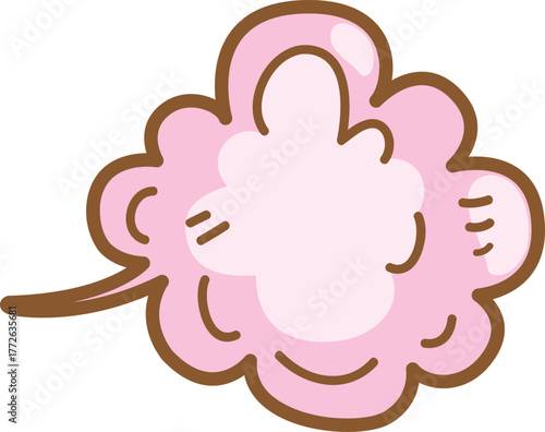 dusty bubble comic flat style cartoon doodle hand drawn