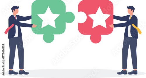 illustration of a match in balancing business service and product quality
