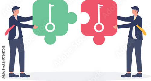 illustration of a match between business solutions and problems
