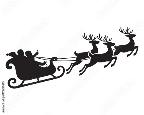 sleigh and reindeer 6.eps