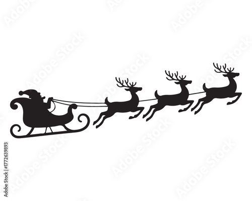 sleigh and reindeer 10.eps