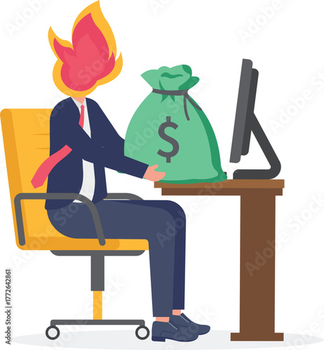 illustration of a deadline for paying company debt
