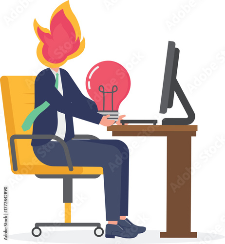 illustration of a deadline for implementing the right business ideas and innovations
