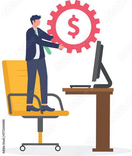  illustration of routine maintenance of company's digital financial system
