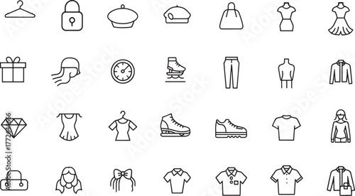 set of kitchen icons