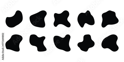 Playful Organic Shape Elements — Irregular Fluid Frames and Rounded Vector Patterns for Artistic Backgrounds.