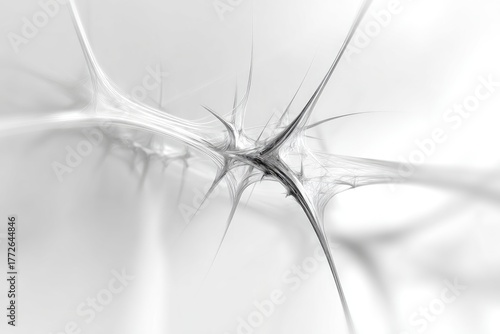 Abstract Intertwined Lines On White Background