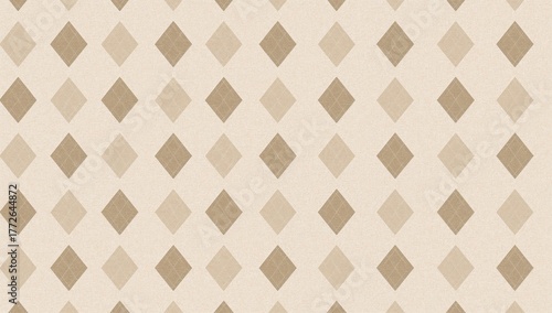 Beige Argyle design, versatile geometric backdrop for textiles and fabric products