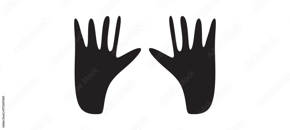 Fototapeta premium Human palm hand.Vector..eps