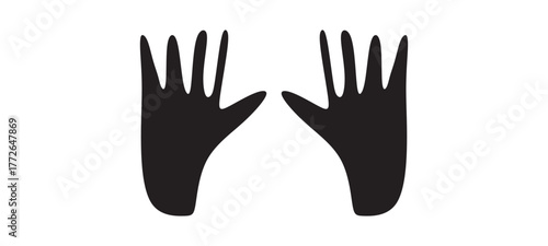 Human palm hand.Vector..eps