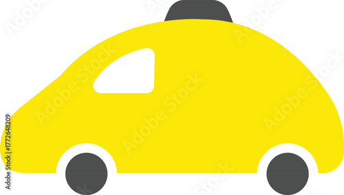 a bright yellow taxi cab moving fast