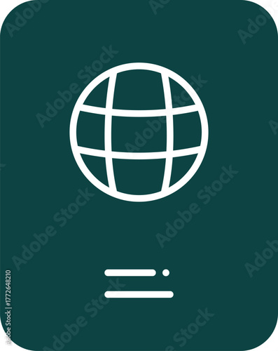 a dark green passport book for travel