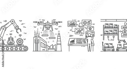 Construction and residential schematics offering detailed design elements for projects vector