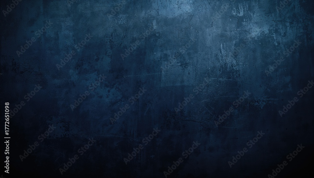Naklejka premium Deep blue textured backdrop with a grunge effect, suitable for editorial backgrounds