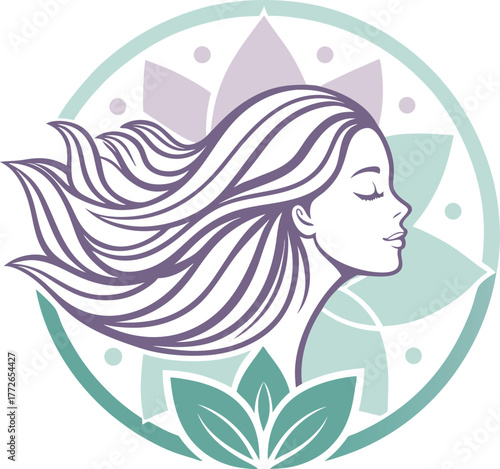 Beauty salon and spa doodle set. Skin care and natural treatment, natural cosmetics concept, time for yourself. Spa with aroma oil, nail file, sleep mask and other care items.	