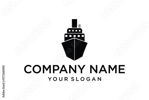 Modern Ship Logo Design Template