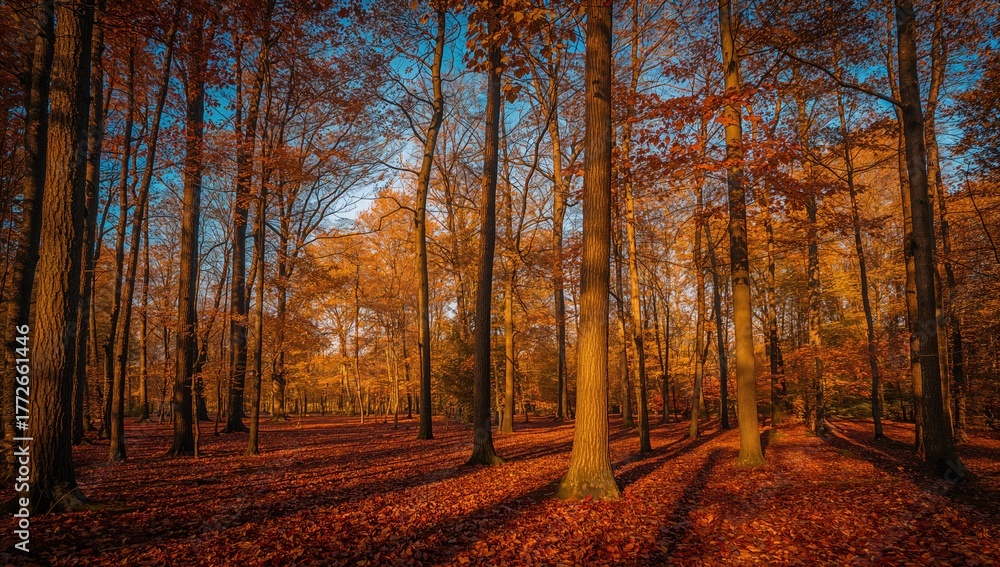 Fototapeta premium Brilliant fall glow in the garden