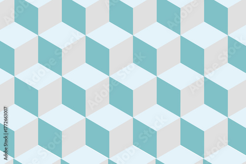 Cool toned cube background pattern material