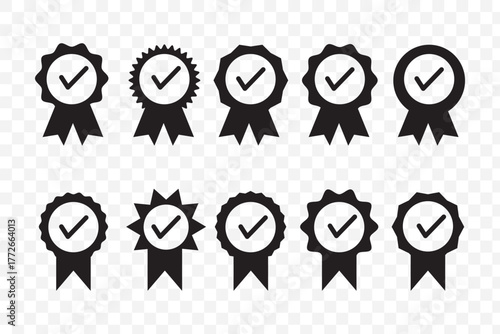Verified badge icon tick symbol vector approved check mark icon. Set of Verified badge symbol collection. Profile verified badge. Guaranteed signs. Vector. blue Certificate badge Quality certify icon.