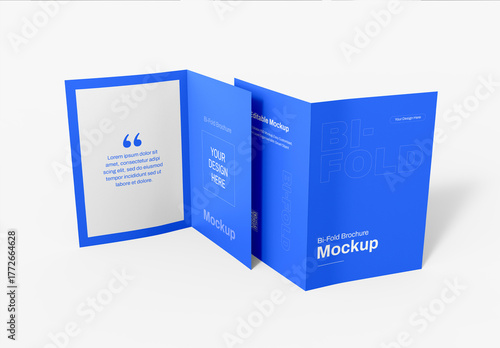 Editable A4 Bi-Fold Brochure Mockup Template