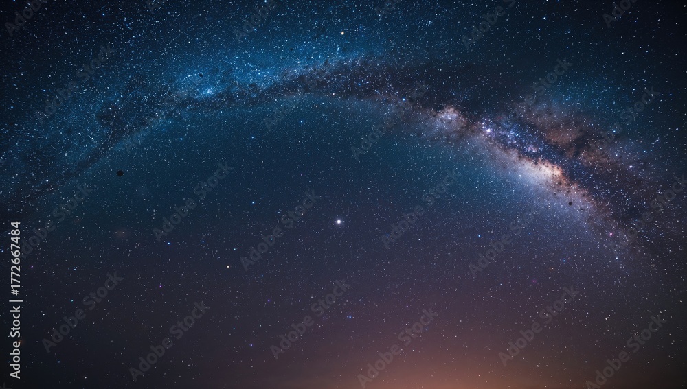 Obraz premium Night sky featuring the Milky Way with Neptune and Saturn