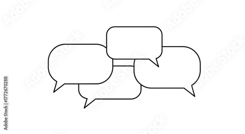 Communication bubbles forming cluster representing conversation and dialogue concept vector