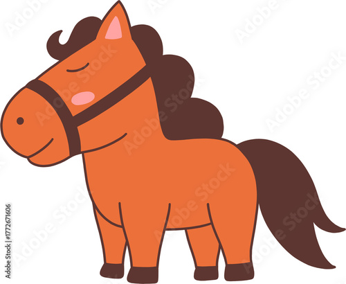 Cute Horse Character / 귀여운 말 캐릭터 일러스트