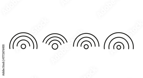 Abstract rainbow arcs pattern seamless repeat decorative graphic element simple design vector