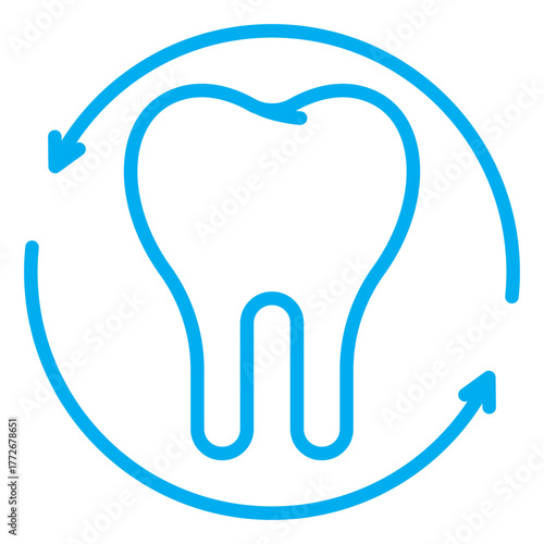 Dental care line icon, teeth protection, healthy tooth line icon isolated on transparent background. Tooth and oral hygiene symbol for dentist, healthcare, and medical design. Editable stroke.