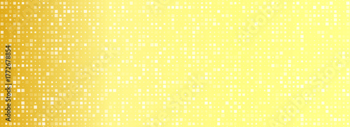 Gold disco party pattern. Yellow square sequin  texture background. Abstract golden shining glitter halftone wallpaper. Pop up comic sparkling glitter backdrop. Retro vector design template.Eps10