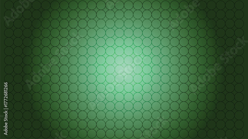 Green Circular Pattern Background with Spotlight Effect