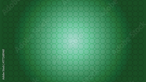 Abstract Green Geometric Seamless Circle Pattern Background with Spotlights