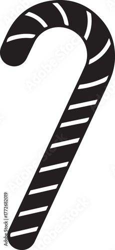 Candy cane vector icon illustration