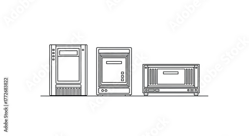 Architectural rendering of three modern fireplaces showing different designs and styles vector