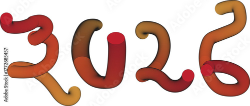 Happy new year typography 