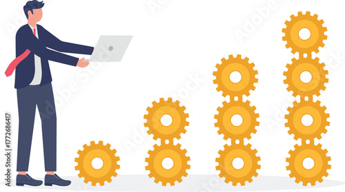 illustration of managing a business system for growth and development

