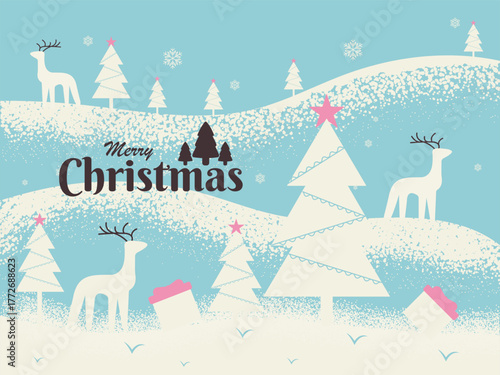 Merry christmas celebration trendy abstract creative winter background, banner, poster or header design vector illustration.